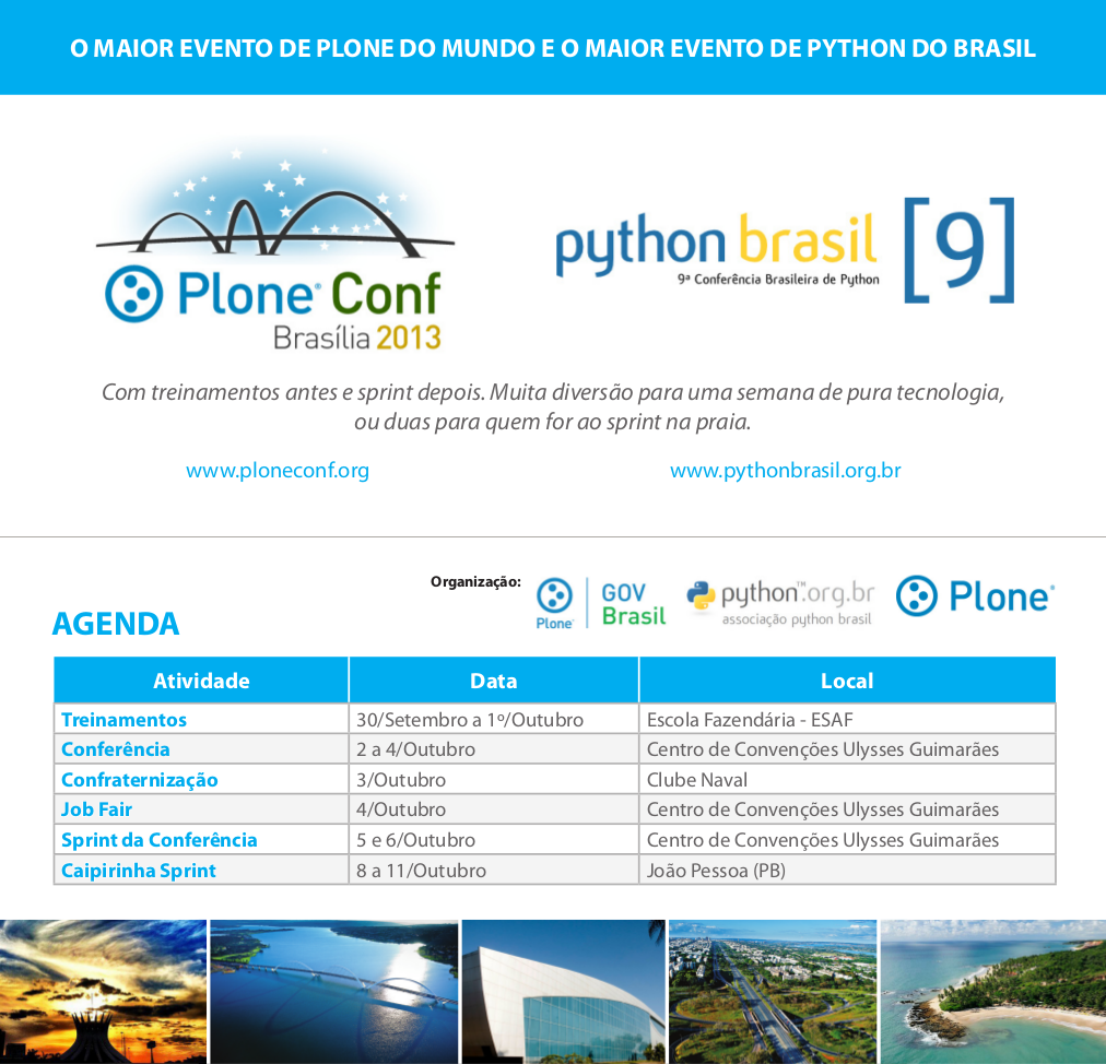 O maior evento de Plone do mundo e o maior evento de Python do Brasil